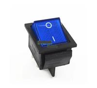 Latching Rocker Switch Power Switch I/O 4 Pins with Light 16A 250VAC 20A 125VAC KCD4 NWPNLXEA(Blau)