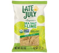 Late July Chips tortilla, style restaurant, sel de mer et citron vert, 286 g (1 paquet)