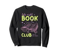 Late Night Book Club Bookish Reading Roman Library Cafe Art Sweatshirt