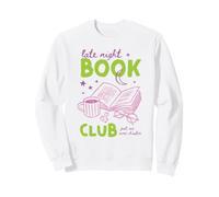 Late Night Book Club Bookish Reading Roman Library Cafe Art Sweatshirt