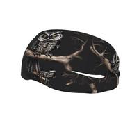 Late Night Owl Bandeau de sport tendance respirant à séchage rapide et extensible Unisexe