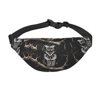 Late Night Owl Grand sac banane tendance pour voyage, décontracté, convient pour le sport, la course à pied, le cyclisme, les voyages, la pêche