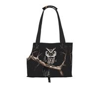 Late Night Owl Sac à bandoulière portable pour animaux de compagnie, convient pour les petits chiens et chats, shopping et voyage, sac double usage