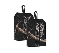 Late Night Owl Sac à chaussures de voyage résistant à l'eau avec poignée pour valise, chaussures de sport, chaussures de sport, 2 pièces., One Size, Classique