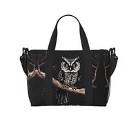 Late Night Owl Sac à main à bandoulière Sac à main décontracté pour le travail, les voyages, le fitness, le tourisme, sac de rangement zippé pour femme