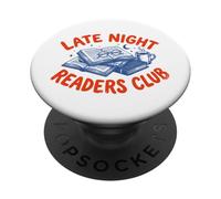 Late Night Readers Club Bibliophile Livre PopSockets PopGrip Adhésif