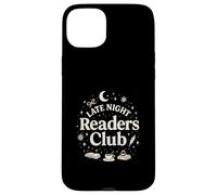 Late Night Readers Club Moon & Stars Book Lover Coque pour iPhone 15 Plus