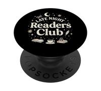 Late Night Readers Club Moon & Stars Book Lover PopSockets PopGrip Adhésif