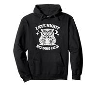 Late Night Reading Club T-Shirt Sleepy Wise Owl avec café Sweat à Capuche