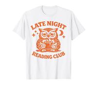Late Night Reading Club T-Shirt Sleepy Wise Owl avec café T-Shirt