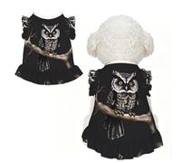 Late Night - Robe à volants pour chien - Sans manches - Respirante - Pour petits chiens et chats - Taille L