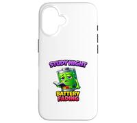 Late Night Study Energy Drain Humour Coque pour iPhone 16