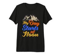Late Sleeper Drôle Ma journée Commence à midi T-Shirt Haut de Gamme