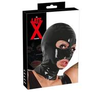 Late X Cagoule en latex pour homme noir