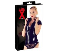Late X Chemise Latex avec Fermeture Éclair pour Femme Noir Taille M