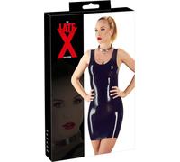 LATE X - Mini robe y en latex noir 2XL