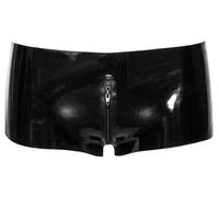 Late X Pantalon en latex Culottes et strings sexy en cuir, latex ou vernies Noir L