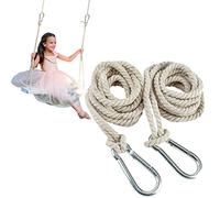 Latebebebe Brotte de Swing d'arbre Hamac 2pcs Coton Suspendu Corde 157, 48 Pouces Swing Hooks Strap Accessoires de Jardin