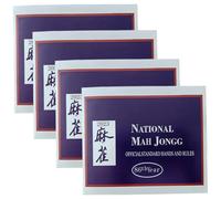 Latebebebe Cartes Mahjong 2023, 4PCS Pliant Cartes Mahjong, Carte 2023 réutilisable Portable, Mah Jongg de Taille pour Comment Jouer
