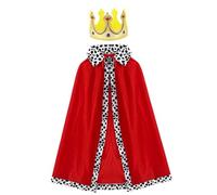Latebebebe King Cape, Kids Cape avec Crown, King Costume pour Halloween, Cosplay, Party, Birthday Boys Prince Costume