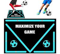 Latebebebe Mat d'entraînement de Football 35x23, 6 Pouces Anti-Skid Rubber Football Training Mat Maîtrise de Silencieux équipement Portable pour Les Enfants Adultes améliorez Les compétences