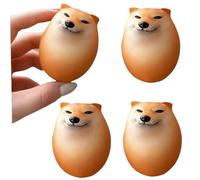 Latebebebe TOUEUX SQUÊTE 4PCS SOURIPE Face Shiba INU Dog Egg EGU