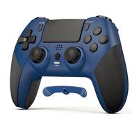 LATEC Manette pour PS4, Manette sans Fil pour PS4/Pro/Slim avec Programmation Macro, Capteur Gyroscopique 6 Axes, Double Vibration e Pavé Tactile