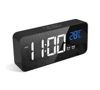 LATEC Réveil Numérique, Alarm Réveil LED avec Fonction Snooze, Charge des Ports USB (Noir)