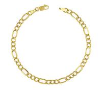 L'Atelier d'Azur Bracelet Or 18 Carats 750/000 Maille Figaro Alternée 1+3 Jaune Homme - 20cm