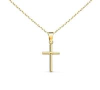 L'Atelier d'Azur Collier - Médaille Croix Or 18 Carats 750/000 Jaune - Chaine Dorée