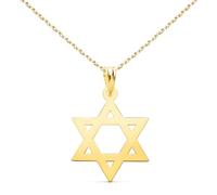 L'Atelier d'Azur Collier - Pendentif Etoile de David Or 18 Carats 750/000 Jaune - Chaine Dorée