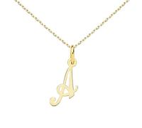 L'Atelier d'Azur Collier - Pendentif Lettre A Or 750/1000 - Chaine Dorée Offerte