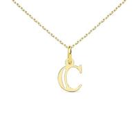 L'Atelier d'Azur Collier - Pendentif Lettre C Or 750/1000 - Chaine Dorée