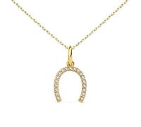 L'Atelier d'Azur Collier - Pendentif Or 18 Carats 750/000 Jaune - Fer à Cheval - Chaine Dorée