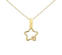 L'Atelier d'Azur Collier - Pendentif Or 18 Carats 750/000 Jaune Motif Etoile - Chaine Dorée