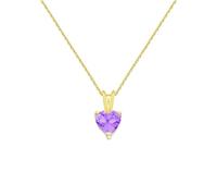 L'Atelier d'Azur Collier - Pendentif Or Jaune Améthyste Coeur - Femme