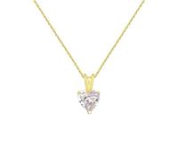 L'Atelier d'Azur Collier - Pendentif Or Jaune Zirconium Coeur - Femme