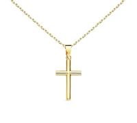 L'Atelier d'Azur Médaille Croix Or 18 Carats 750/000 Jaune - Chaine Dorée Offerte