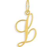 L'Atelier d'Azur Pendentif Initiale Lettre L en Or Jaune 375/000, avec Chaîne Offerte, 1.8 cm