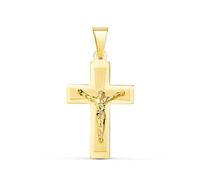 L'Atelier d'Azur Pendentif - Médaille Christ sur la Croix Or 18 Carats 750 Jaune - Chaines Offertes