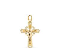 L'Atelier d'Azur Pendentif - Médaille Christ sur la Croix Or 18 Carats 750 Jaune - Chaines Offertes