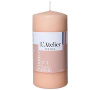 L'ATELIER DENIS-Bougie cylindrique taille L rose L’Atelier de Denis - diamètre 6,8 x H 14,5 cm