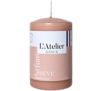 L'ATELIER DENIS-Bougie cylindrique taille S rose parfum rêve poudré L’Atelier de Denis - diamètre 6,8 x H 11 cm