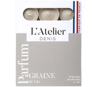 L'ATELIER DENIS-Bougies chauffe-plats beige parfum graine de lin L’Atelier de Denis - L’étui de 24