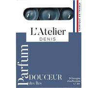 L'ATELIER DENIS-Bougies chauffe-plats bleu parfum douceur des î L’Atelier de Denis - L’étui de 24