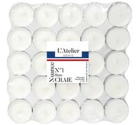 L'ATELIER DENIS-Pack de bougies chauffe plats blanc craie L’Atelier de Denis - 50 pièces