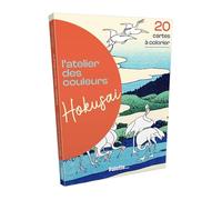 L'atelier des couleurs - Hokusai: 20 cartes à colorier