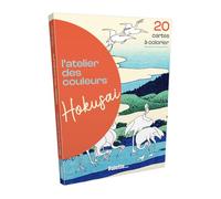 L'atelier des couleurs - Hokusai: 20 cartes à colorier