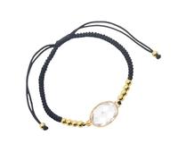 L'Atelier d'Eva Bracelet Cristal de roche Pierre, Pierre Naturelle, Lithothérapie, Pierre Naturelle, Femme bracelet ajustable