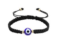 L'Atelier d'Eva Bracelet Mauvais Oeil Bleu Turc, bracelet porte-bonheur, talisman, eye devil, Nazar Boncuk, modèle deluxe